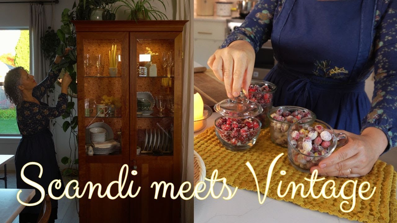 On Cloudy Days I Clean & Restyle My Old Cabinet | Popping Cranberries!