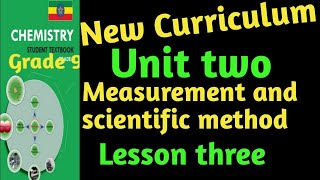 New curriculum grade 9 chemistry unit two measurement and scientific method