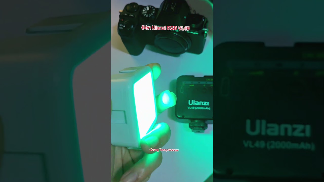 🎥 Đèn Ulanzi VL49 & VL49 RGB #cuongtonny #ulanzi — Video review, click xem trên YouTube