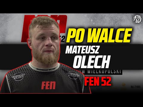 Mateusz Olech po walce na gali FEN 52: Jak zwymiotowałem to narożnik powiedział, żebym nie wracał