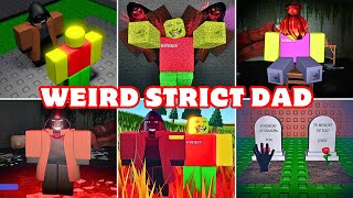 Weird Strict Dad Chapter 1 2 3 - Full Walkthrough | All Jumpscares & Become Dad | ROBLOX