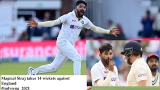 The best of magical #Siraj against #england | #mohammedsiraj 14 test wickets |#indvseng 2021