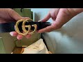 Gucci GG Marmont Belt with shiny buckle