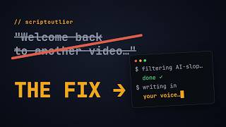 Your YouTube Scripts Sound Like AI. Here's the Fix. (ScriptOutlier Demo)