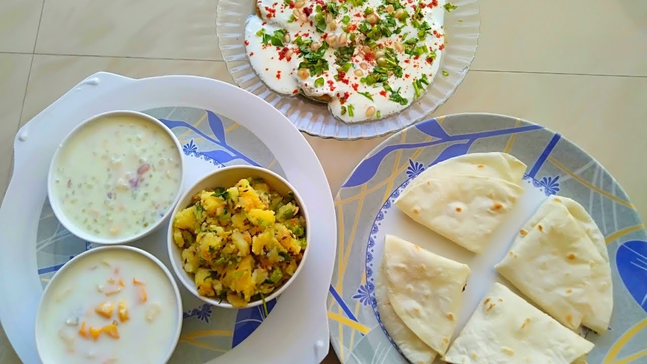 व्रत की थाली | farali dish | sweet rayta | aalu tikki ki chat ...