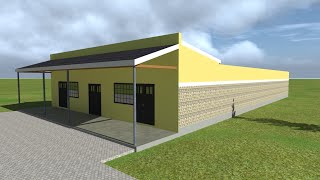 Modern Bedsitter with shops Plan and Design in 50 by 100 plot