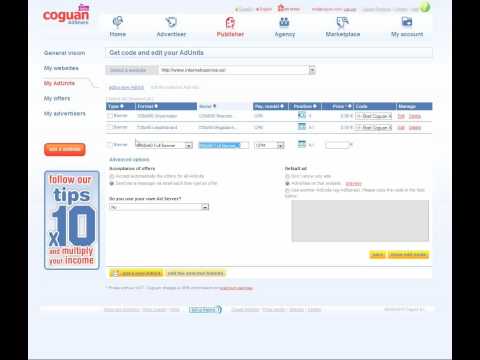Add And Edit An AdUnit Ad Space In Coguan AdShare 