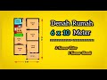 Denah rumah 6x10 meter 3 kamar tidur