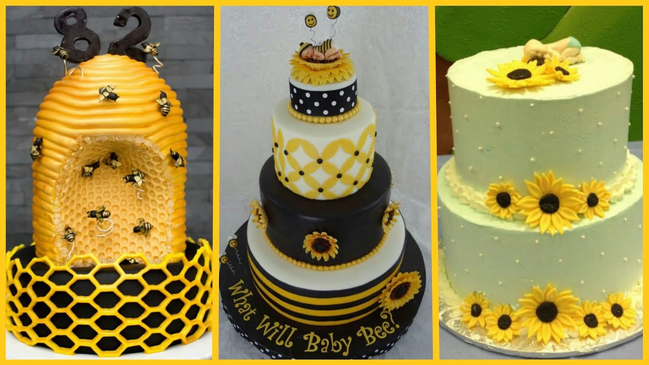 SUNFLOWER CAKE DESIGN || HONEY COMB CHOCOLATE CAKE DECORATING IDEA || BABY BEES BIRTHDAY CAKE