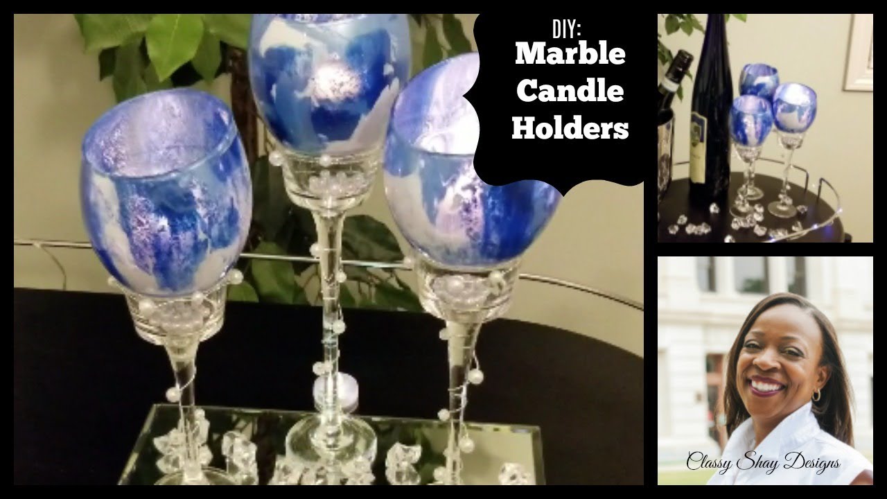 DIY Marble Vase & Candle Holder Hack! #diy #fyp #decor #decortok