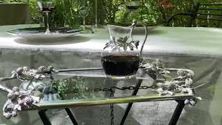 トレー ガラス スクエア ラズベリー Tray glass Raspberry | Ateli