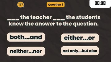 CONJUNCTIONS QUIZ CHALLENGE! Learn English Grammar #english #school