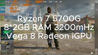 Counter-Strike 2 Benchmark with Ryzen 7 5700G, 8*2GB 3200mHz RAM, Vega 8 iGPU || Lowest Settings