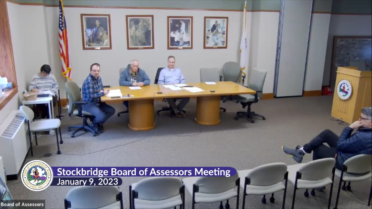 Stockbridge Board of Assessors Meeting, January 9, 2023 YouTube