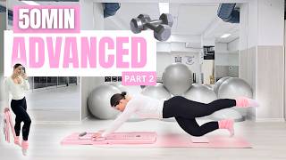 50 MIN Advanced Full Body Pilates Board Workout | Super Sweaty Strength & HIIT Burn