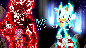 Goku MUI KaiokenX10 V2 OP VS Sonic Chaos V4 JVL OP (all form) in Jump Force Mugen