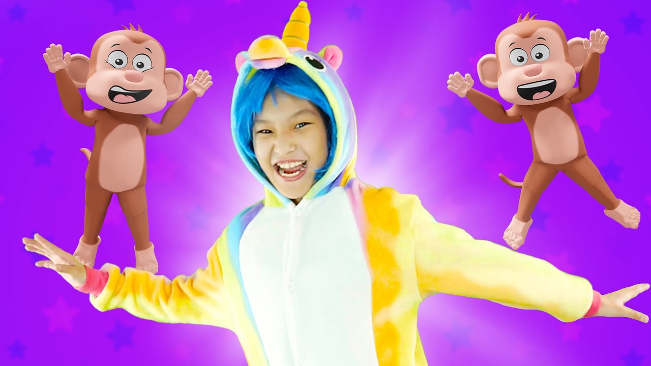 Five Little Monkeys Jumping On The Bed | Children Nursery Rhyme | Millimone