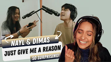 Nayl Author ft Dimas Senopati - Just Give Me A Reason (Acoustic Cover) | REACTION!!