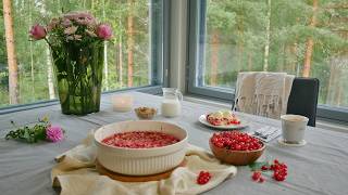 Slow Living in the Finnish Countryside 🍂 Cozy Rainy Autumn Day 🌧️ Red Currant Clafoutis & Juice ☕ screenshot 3