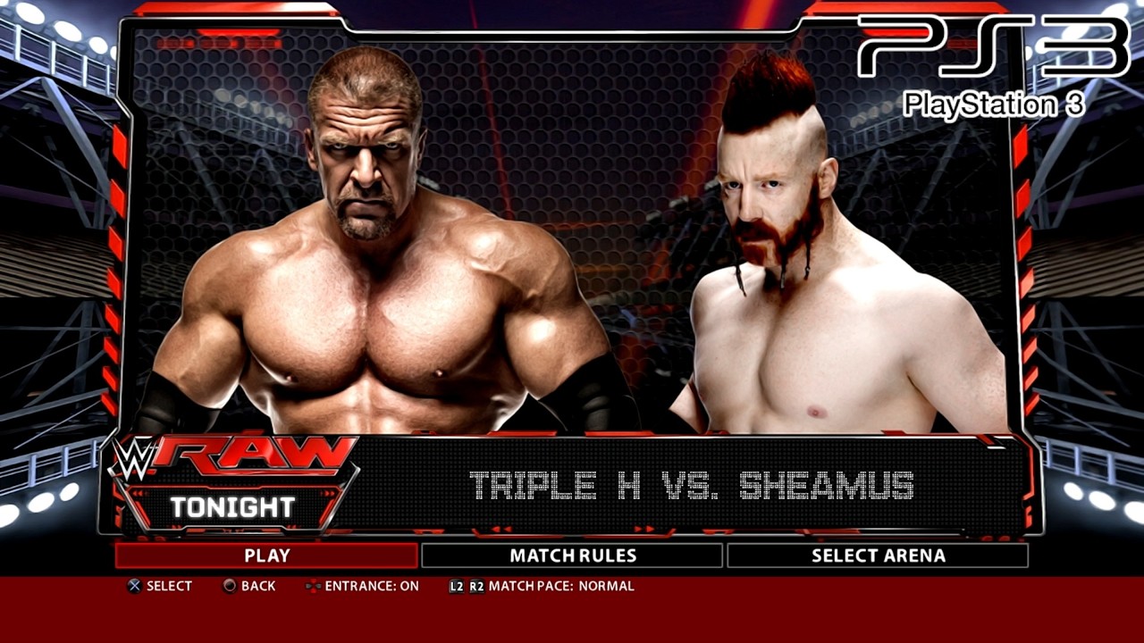 WWE 2K16 PS3 - Triple H VS Sheamus - KO Match [2K][mClassic]