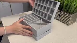 💎 Velvet Jewelry Organizer | Stackable Trays for Drawers