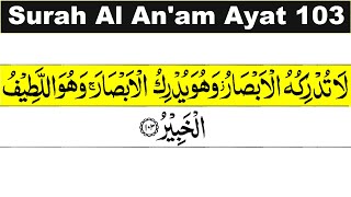 Surah Al An'am Ayat 103 | Al An'am Ayat 103  | Surah Anaam Ayat Number 103 | Latudrikuhul Absoru