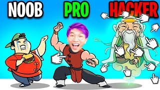 NOOB vs PRO vs HACKER In KUNG FU CLICKER!? (ALL LEVELS!) screenshot 3