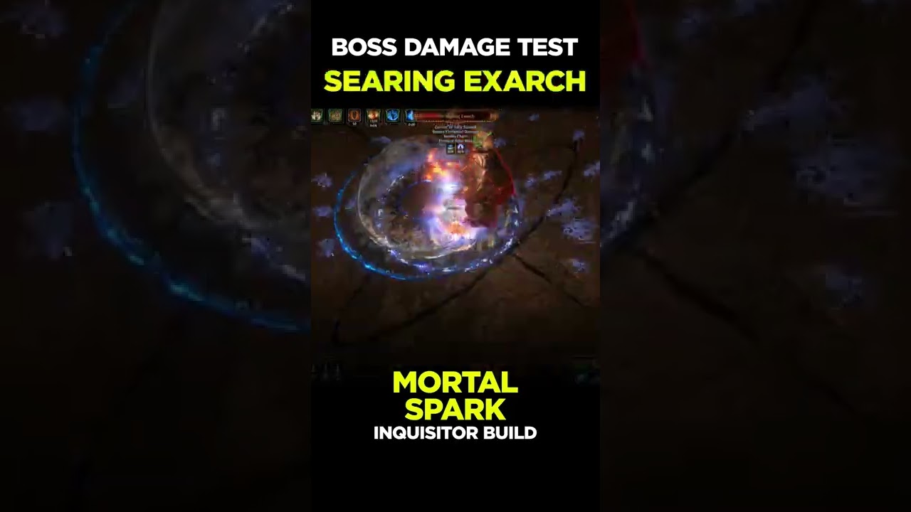 BOSS DAMAGE TEST - MORTAL SPARK | PoE Builds | #shorts #pathofexile #poe #poesentinel