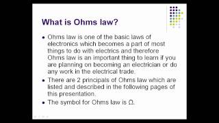 Electrical Video Series - Ohms Law Overview - Part 1.avi
