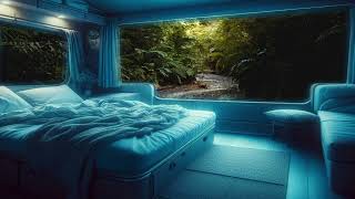 Chilling in the woods in the camper on a rainy day #healingmusicrelaxing