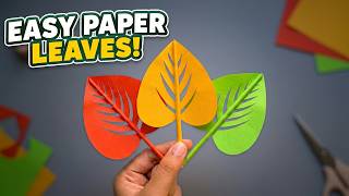 How to Make Paper Leaves 🍂 Easy Autumn & Fall Craft Tutorial