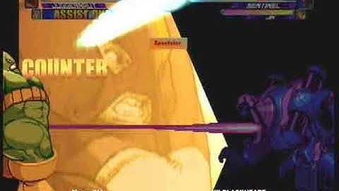 MvC2: Juggernaut counter to 7 hit Headcrush vs Sentinel by EvilMaxDark