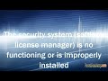 The security system softlock license manager is no functioning or is improperly installed Mp3 Song
