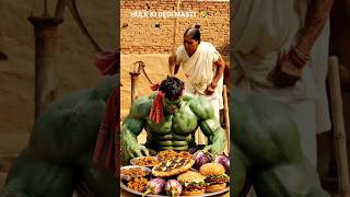 🔥 Hulk in Indian Village 😂 | Funny AI Animation Shorts | Hulk Comedy Video #shorts