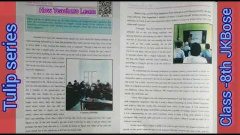 How Teachers Learn |Prose-1|Class-8th English| TulipSeries JKBose|