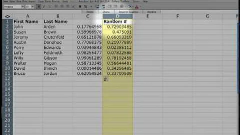 Como fazer Random em excel?