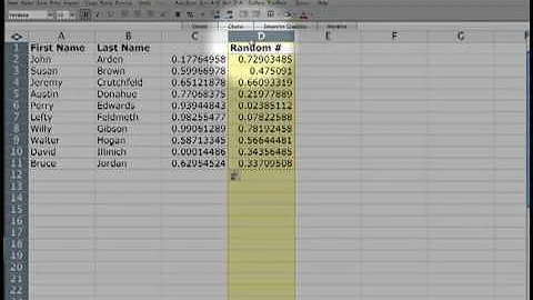 Randomizing a list of students using Excel
