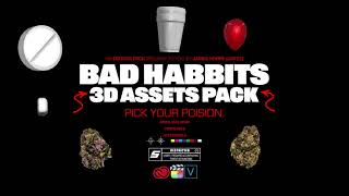 "BAD HABBITS" 3D Assets Pack ( FOR MUSIC VIDEOS )