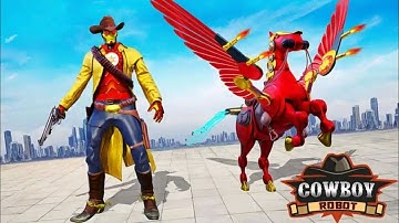 Flying Horse Robot Hero Cowboy Robot Games | Android Gameplay HD | Rution Games