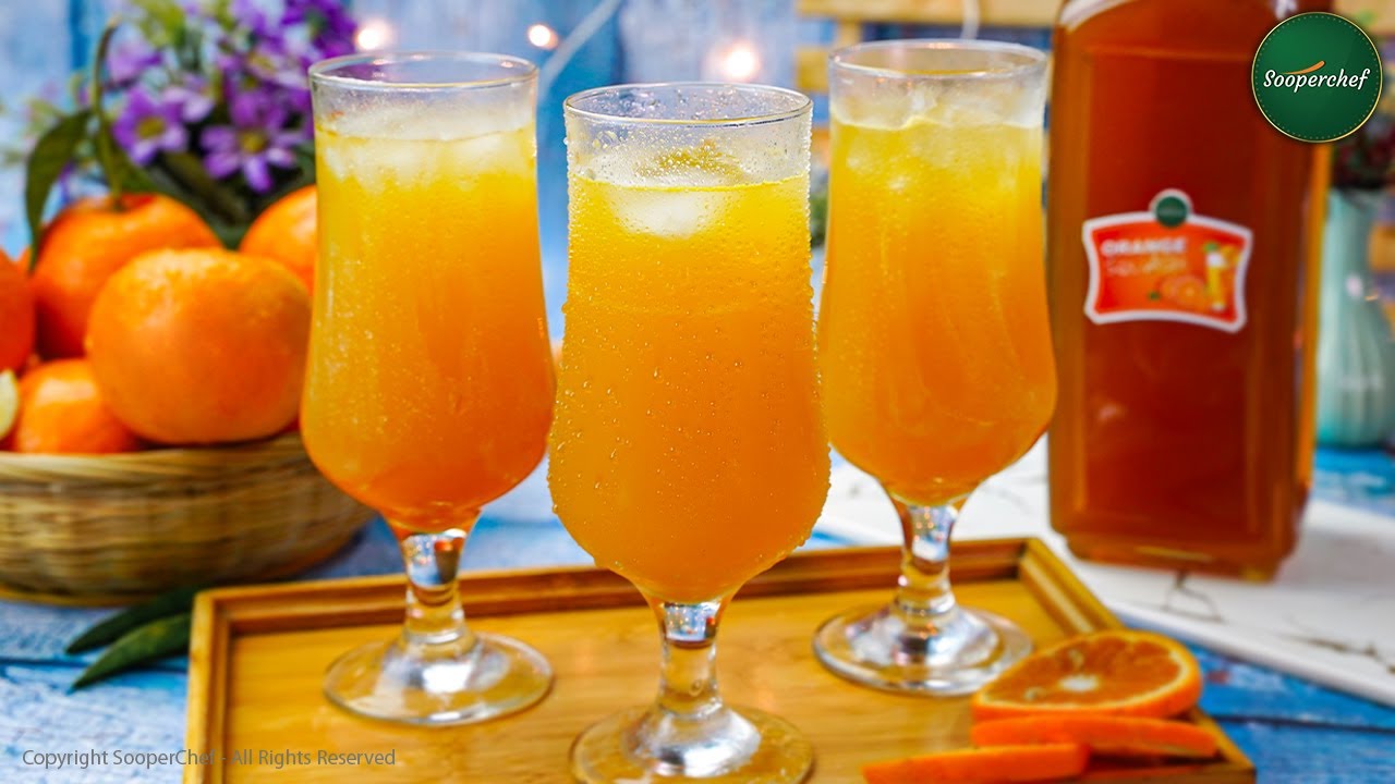 Orange Squash Recipe by SooperChef (Make and Store Orange Squash)