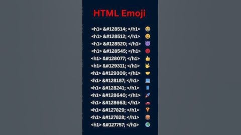 Html emoji codes #html #css #youtube #trending #treanding #shorts #shortfeed #viral #code #emoji