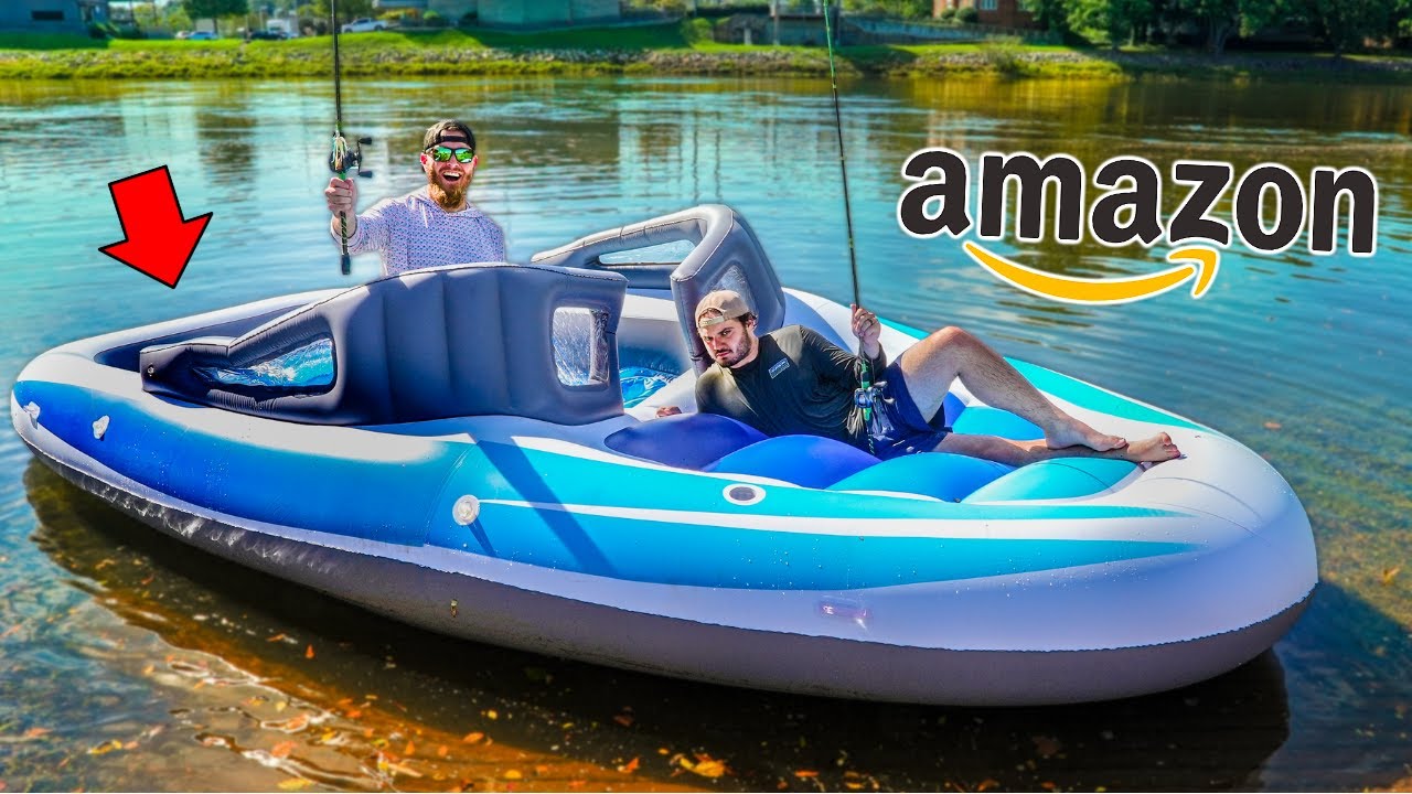 River Fishing Challenge w/ $500 INFLATABLE Boat from  ( it