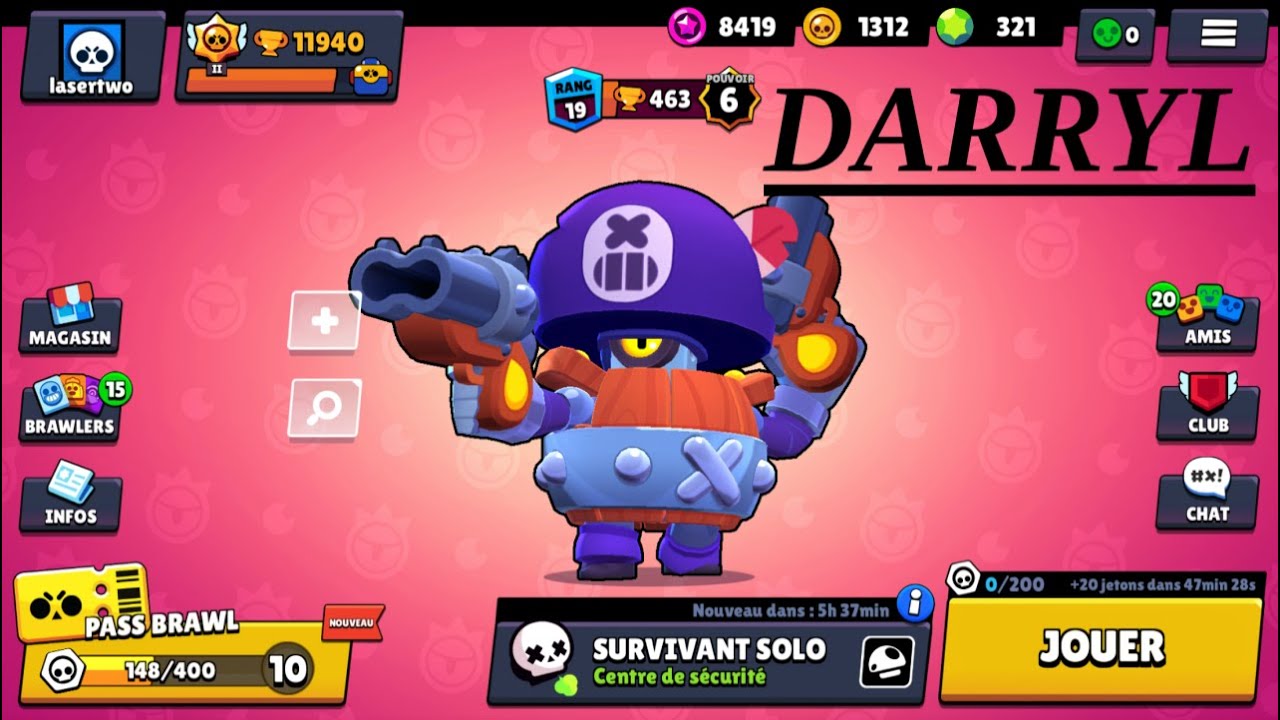 DARRYL BRAWL STARS - YouTube