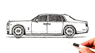 How to draw a Rolls Royce Phantom