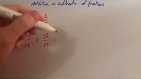Fractions Addition Subtraction - Corbettmaths
