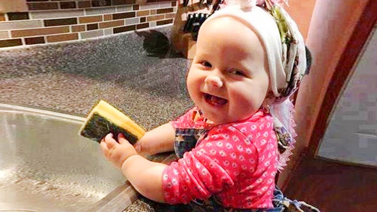 Cutest Babies Trying to Help Mommy in Housework 😱 Funny and Cute Baby Video