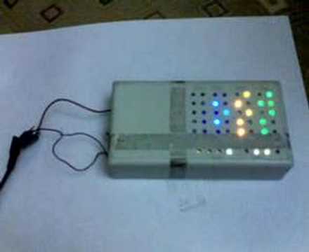 AVR Atmega8  based Binary Clock with Battery Charger using multi-colored LEDs