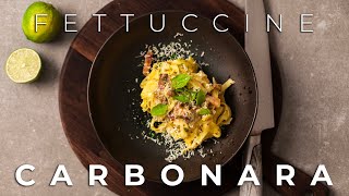 Como fazer Fettuccine carbonara super cremosa