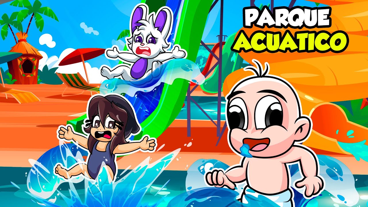 ¡VISITAMOS UN NUEVO PARQUE ACUATICO! 😀😁 BEBE NOOB Y BEBE NOOBSI en ROBLOX