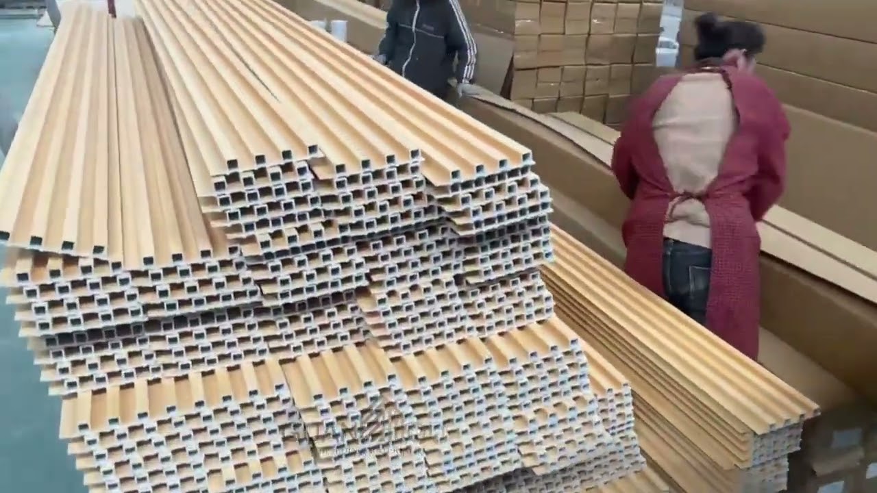 Waterproof Wood Alternative WPC Fluted Wall Panel Cladding for Indoor Decorativel